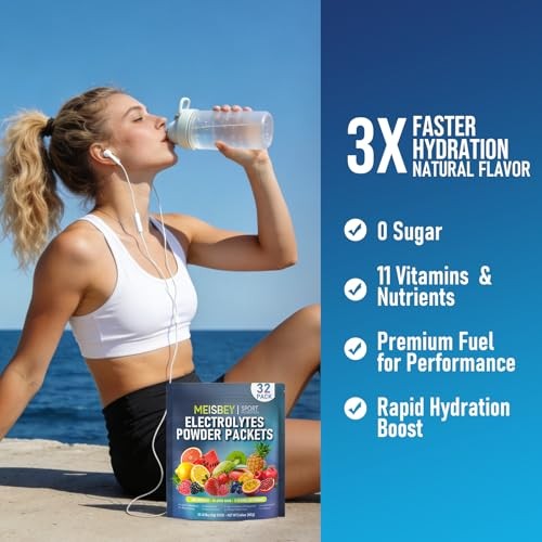 Electrolyte Powder Packets – 32 Sticks Sugar Free Hydration Packets, 32sticks