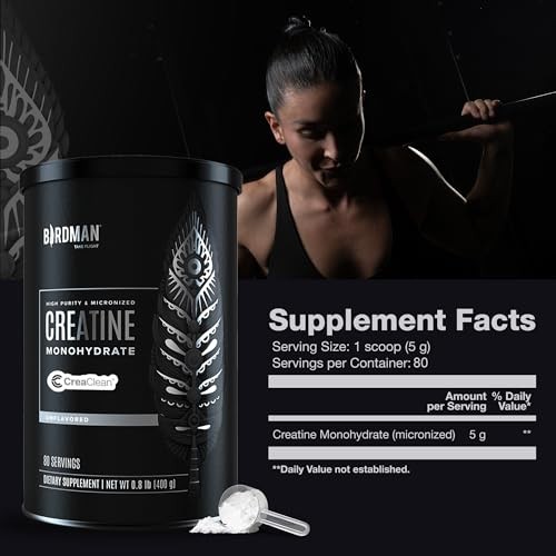 Creatine Monohydrate Powder 5g 80 Servings Muscle Recovery Vegan