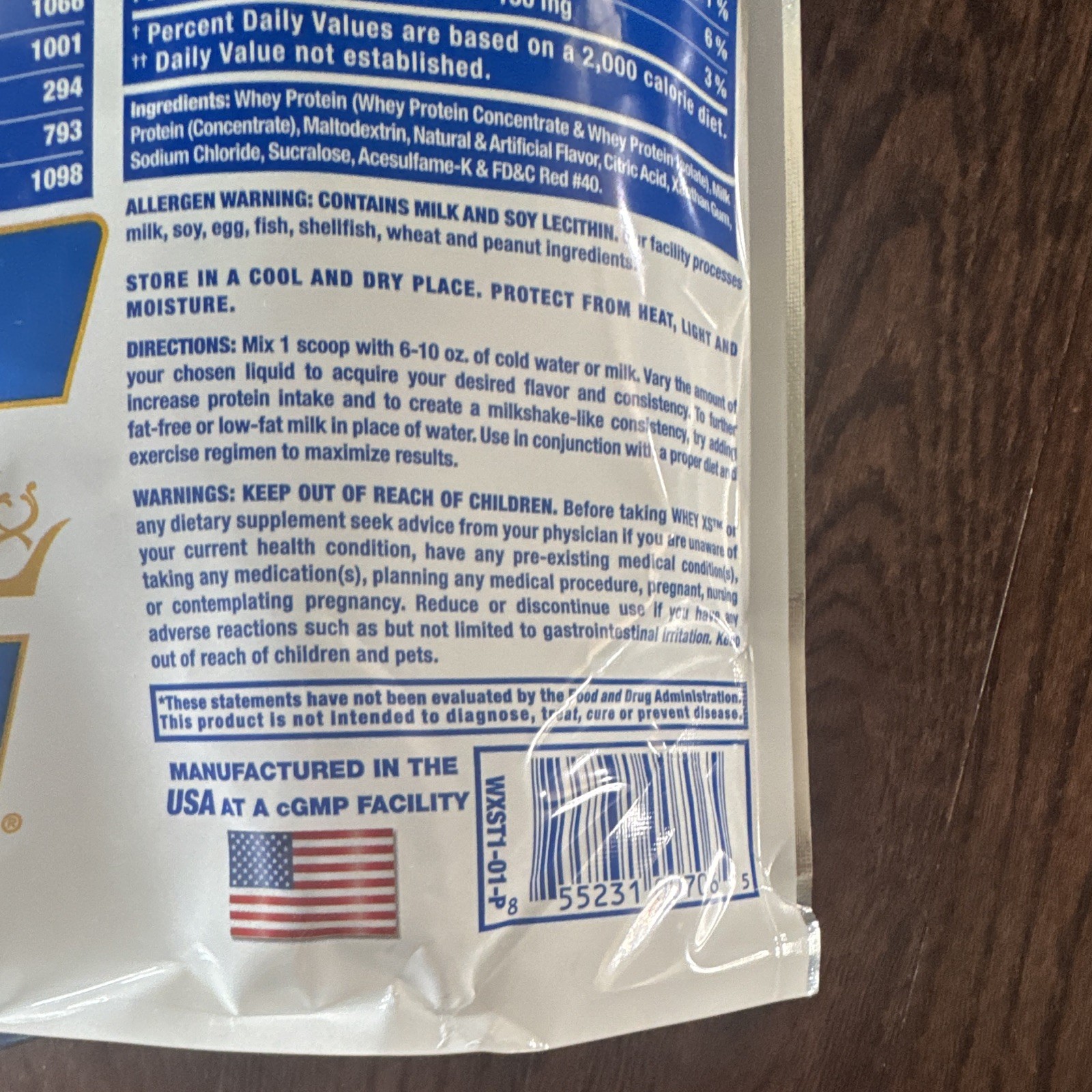 Ronnie Coleman Signature Series Whey XS Amino Spiking Free Strawberry 5lb