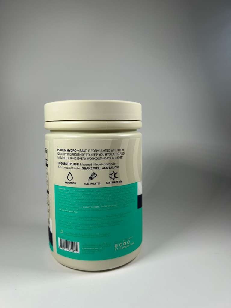 Podium Hydro Salt BCAA Hydration Recovery Powder Unflavored 30 Servings
