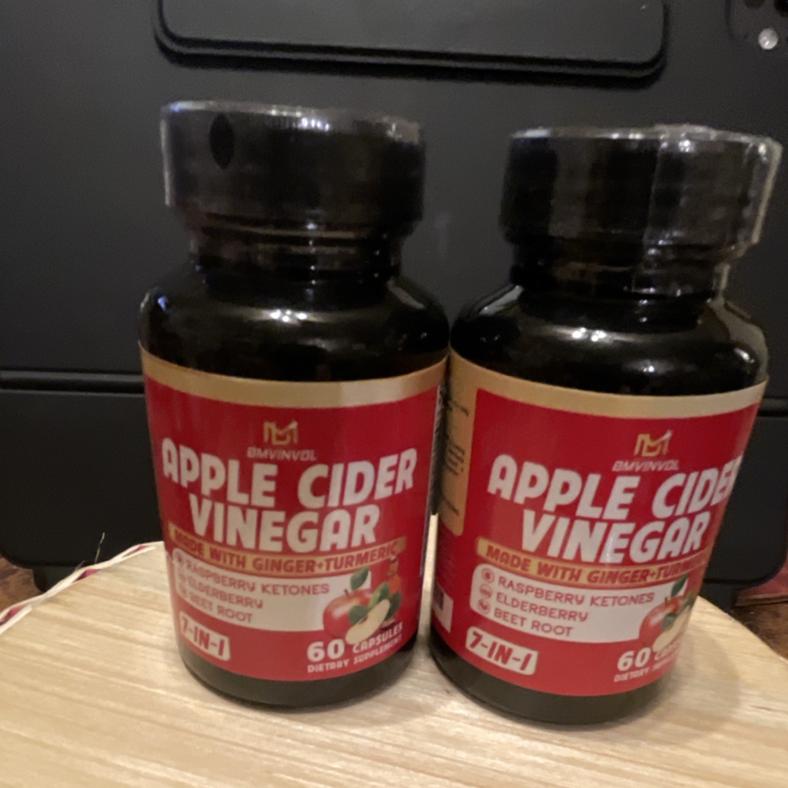BMVINVOL Apple Cider Vinegar Ginger Turmeric Capsules 60ct Weight Management