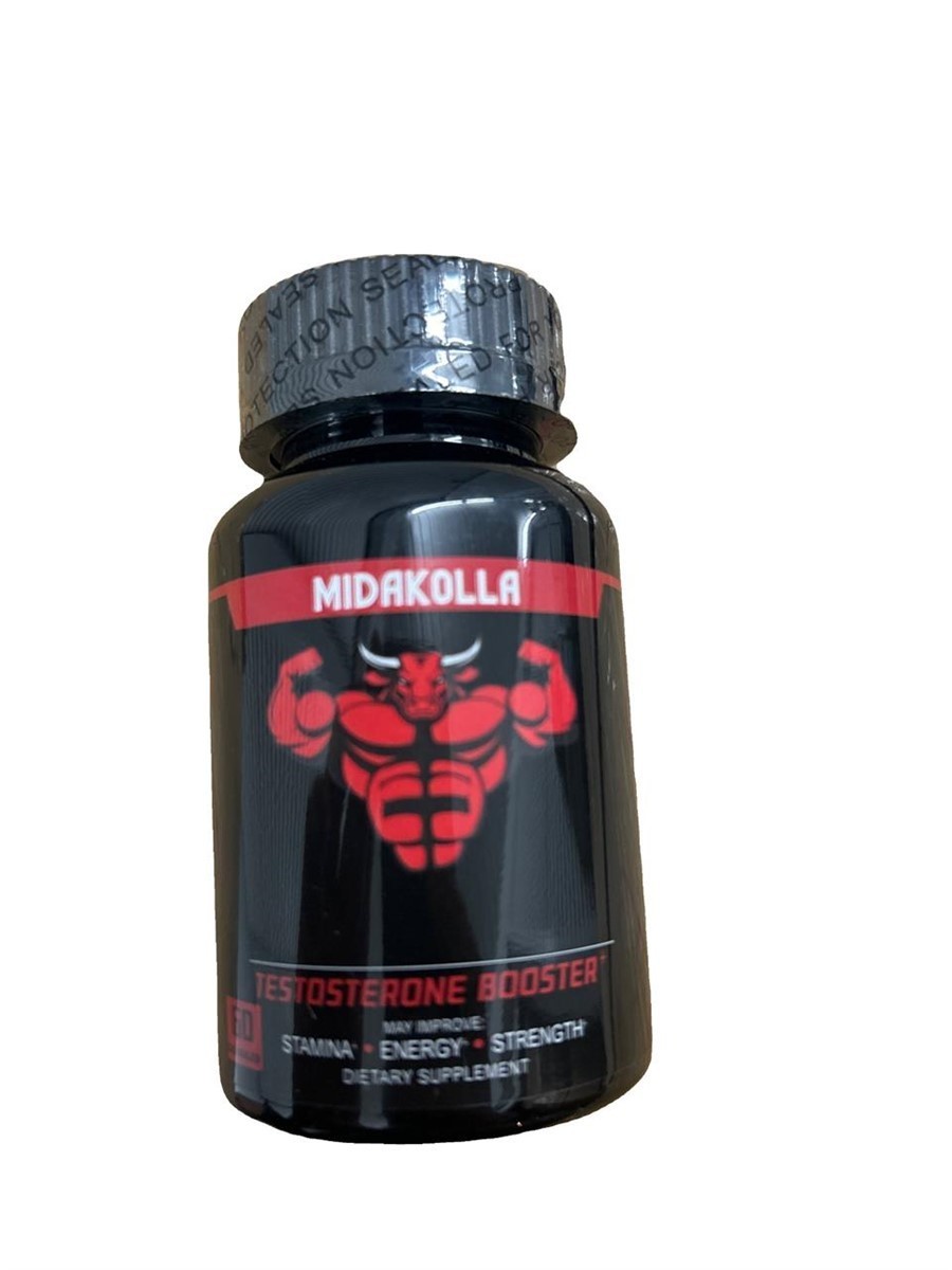 Midakolla Men’s Testosterone Booster Stamina Endurance Strength 60 Caps, NEW!
