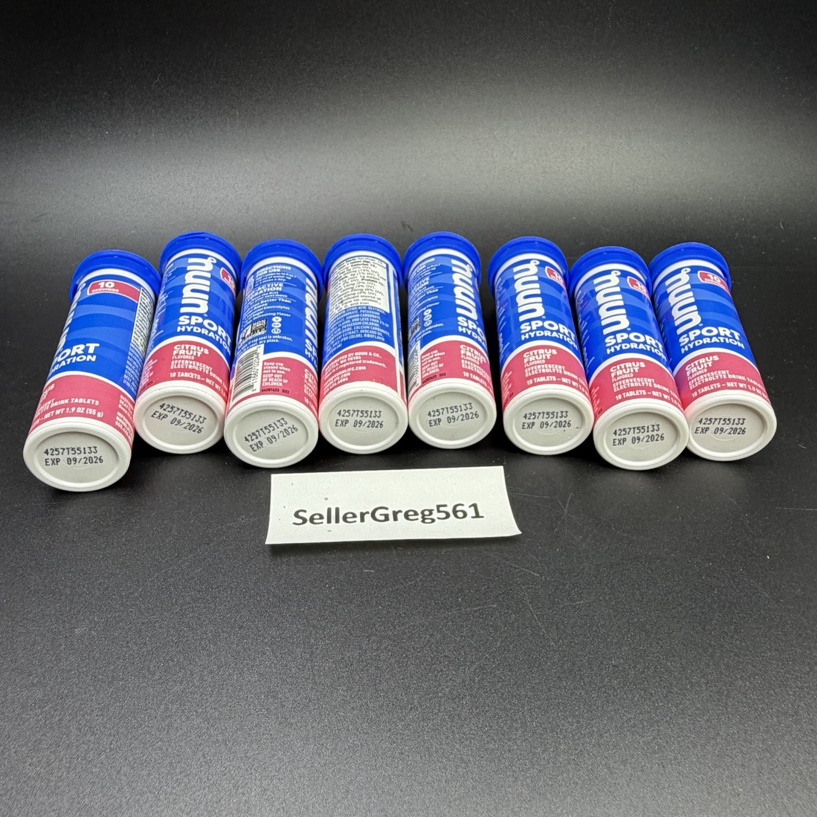 Nuun Sport Electrolyte Tablets Citrus Fruit – 80 Count Pack (8 Tubes) EXP 9/26
