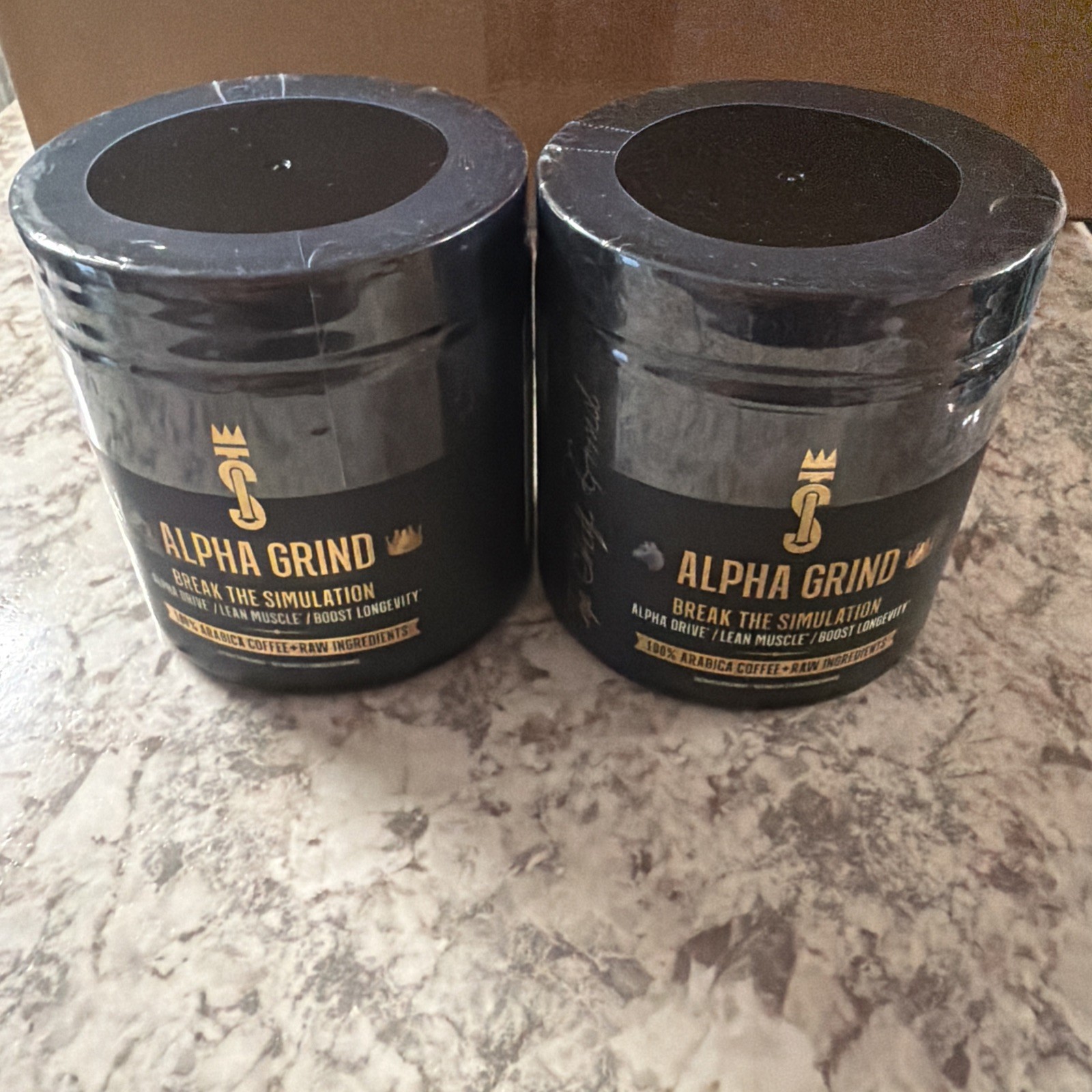 (2)Alpha Grind Energy Supplement Powder 100% Arabica coffee + RAW Ingredients