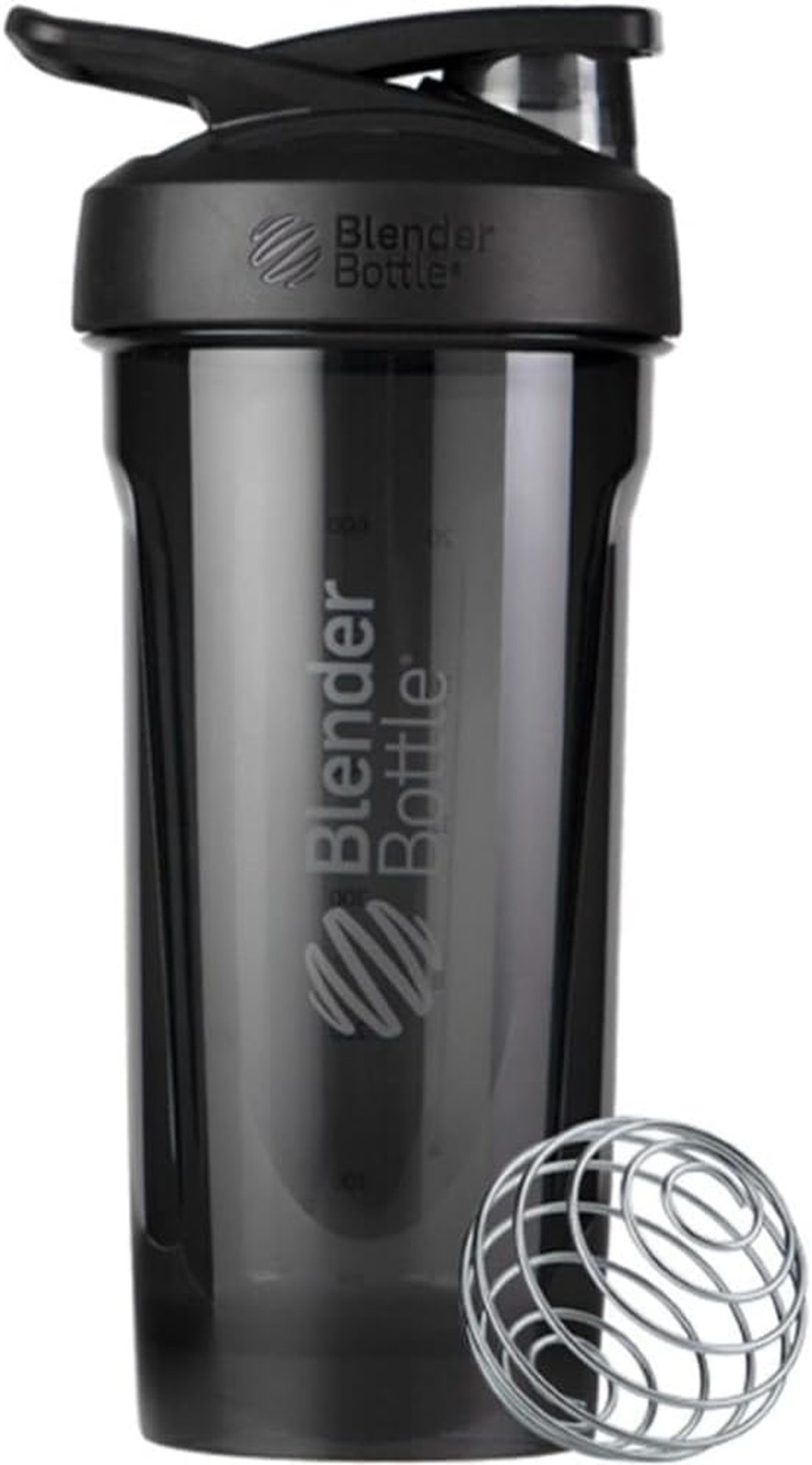 Sport Shaker Bottle 28 oz Tritan Plastic Black Flip Cap Protein Smoothie Mix