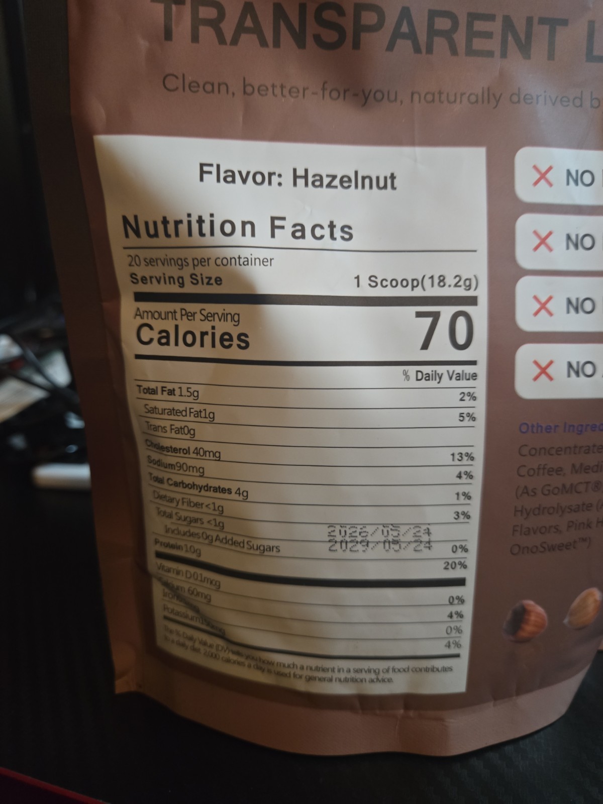 High Protein Iced Coffee, Hazelnut Flavor, 12.8oz, 10g Whey Protein, Exp: 05/29