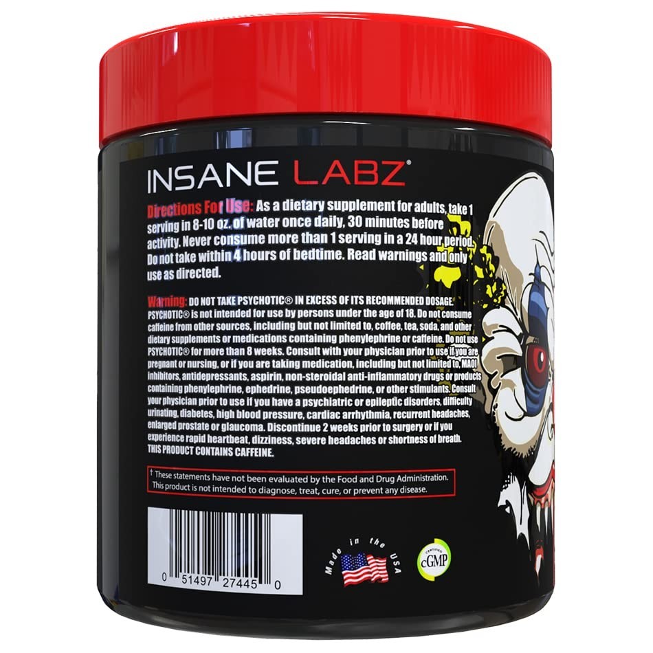 High-Stimulant Pre Workout Powder – Extreme Energy, Focus & Endurance, 60 Servin