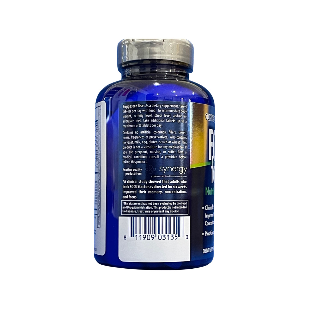 FOCUS Factor Brain Nutrition for the Brain. 180 Tablets