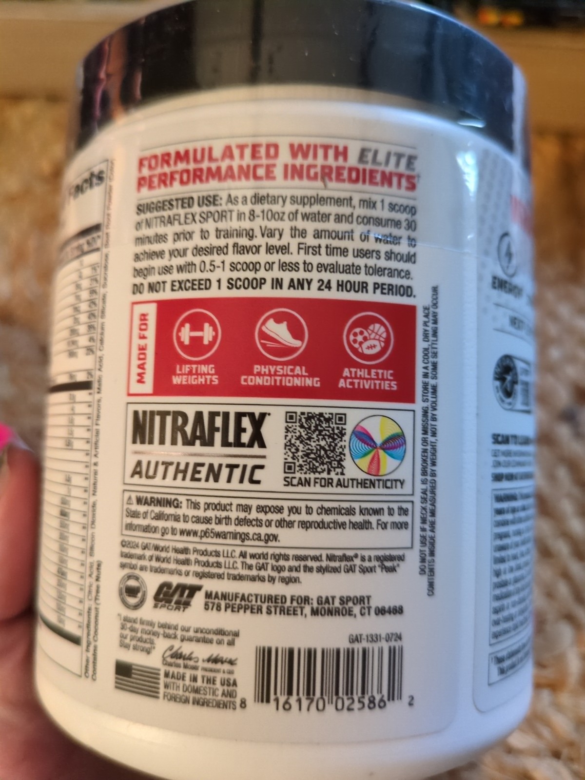 Nitraflex Pre-Workout ~Fruit Punch 10.74oz Exp 07/2027