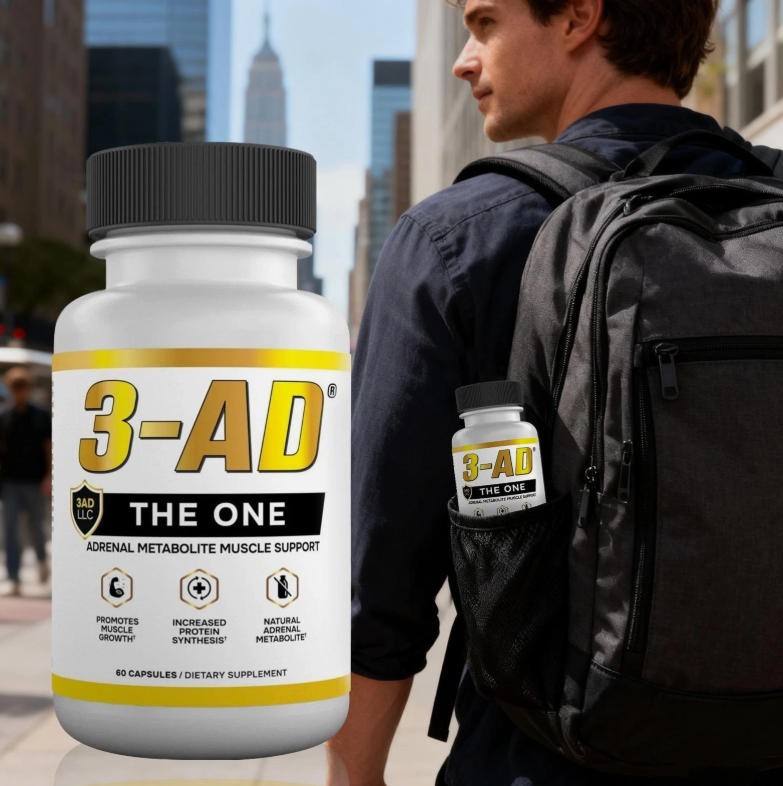 3-AD® 25mg Muscle Support Supplement 2025 UK 60 Capsules Patented Formula