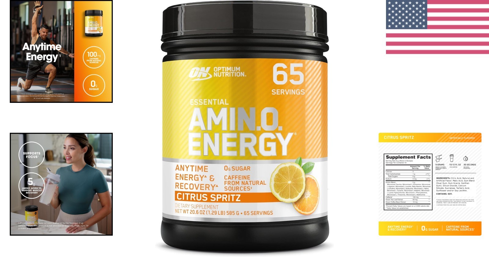 Citrus Spritz Pre Workout Formula – BCAAs & Caffeine for Ultimate Energy Boost