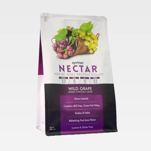 Syntrax Nectar Whey Protein Isolate 2Lb Zero Carbs Fat Lactose Gluten Free Fl…