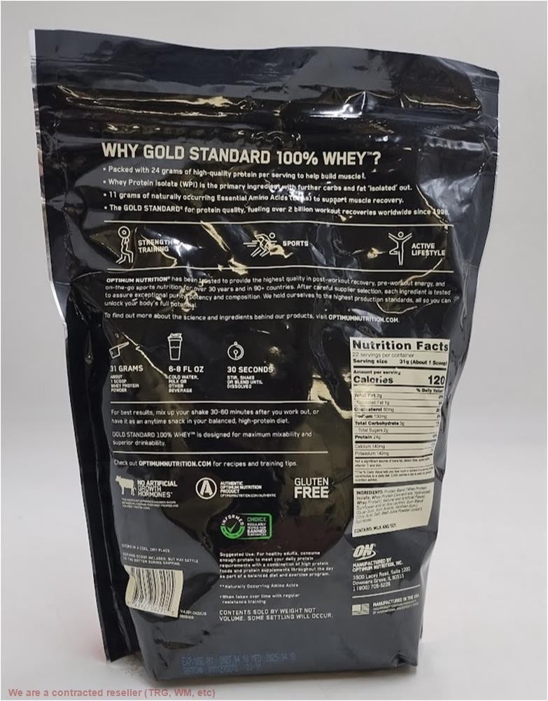 Optimum Nutrition Gold Standard Whey Protein Powder Strawberries&Cream EXP:02/27
