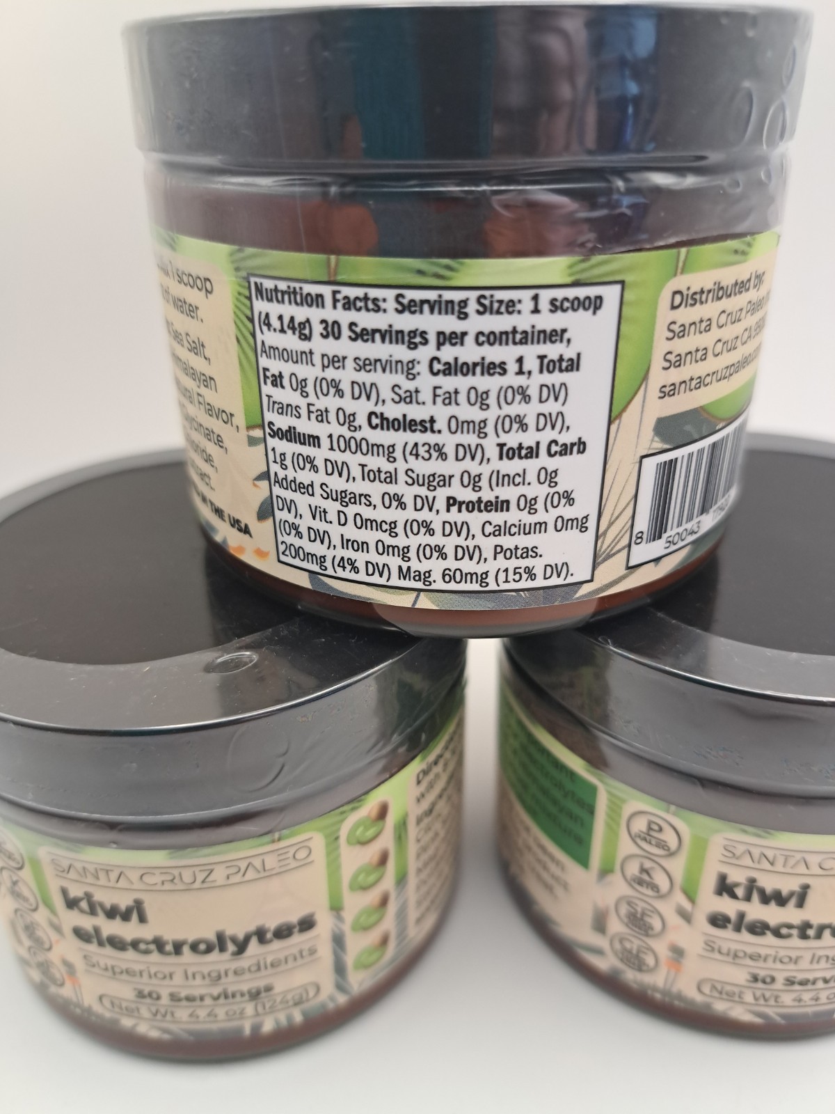 Santa Cruz Paleo Kiwi Electrolytes powder lot of 3