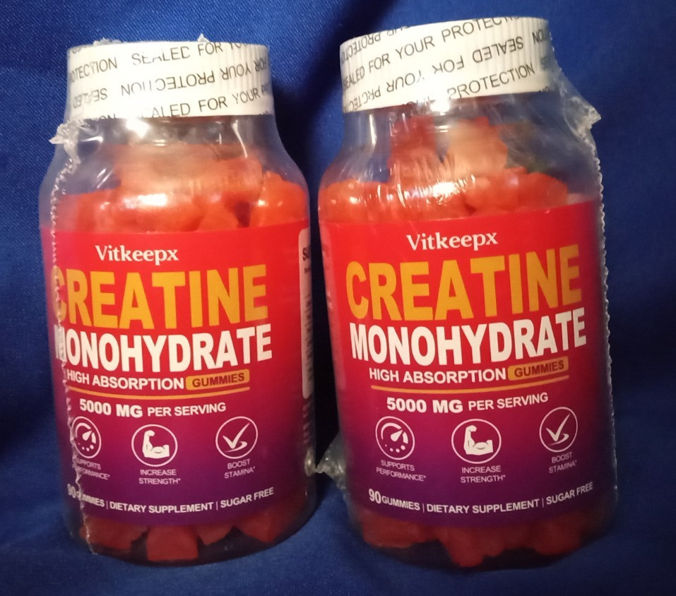 2 bottles of Creatine Monohydrate Gummies 90 gummies increase Strength