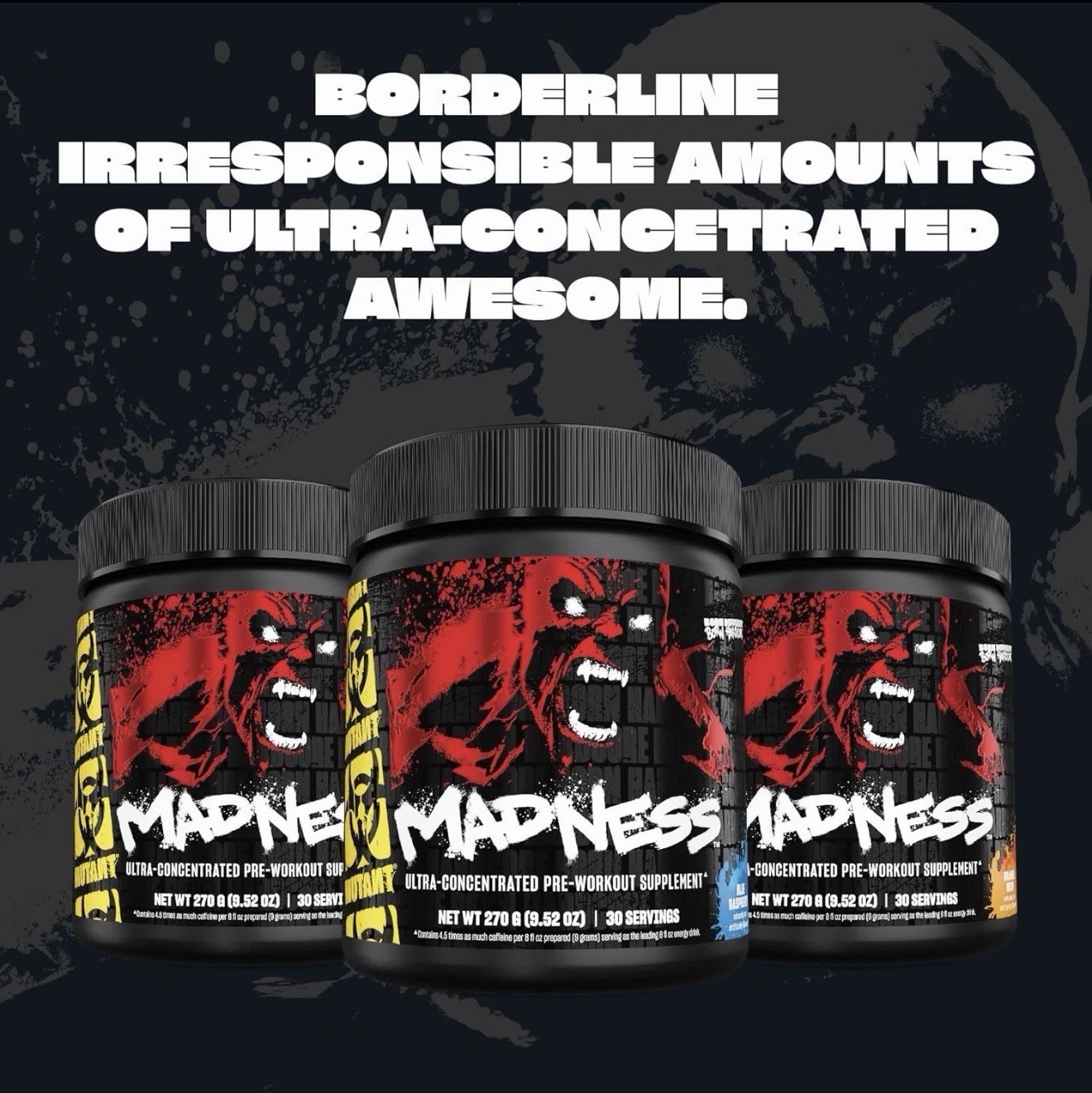 MUTANT MADNESS Ultra-Concentrated Pre-Workout Blue Raspberry