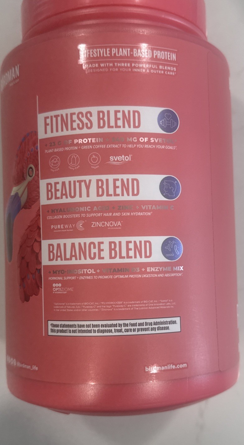 Birdman Fitmingo Vegan Protein Powder Blueberry Flavor 2.24 LBS