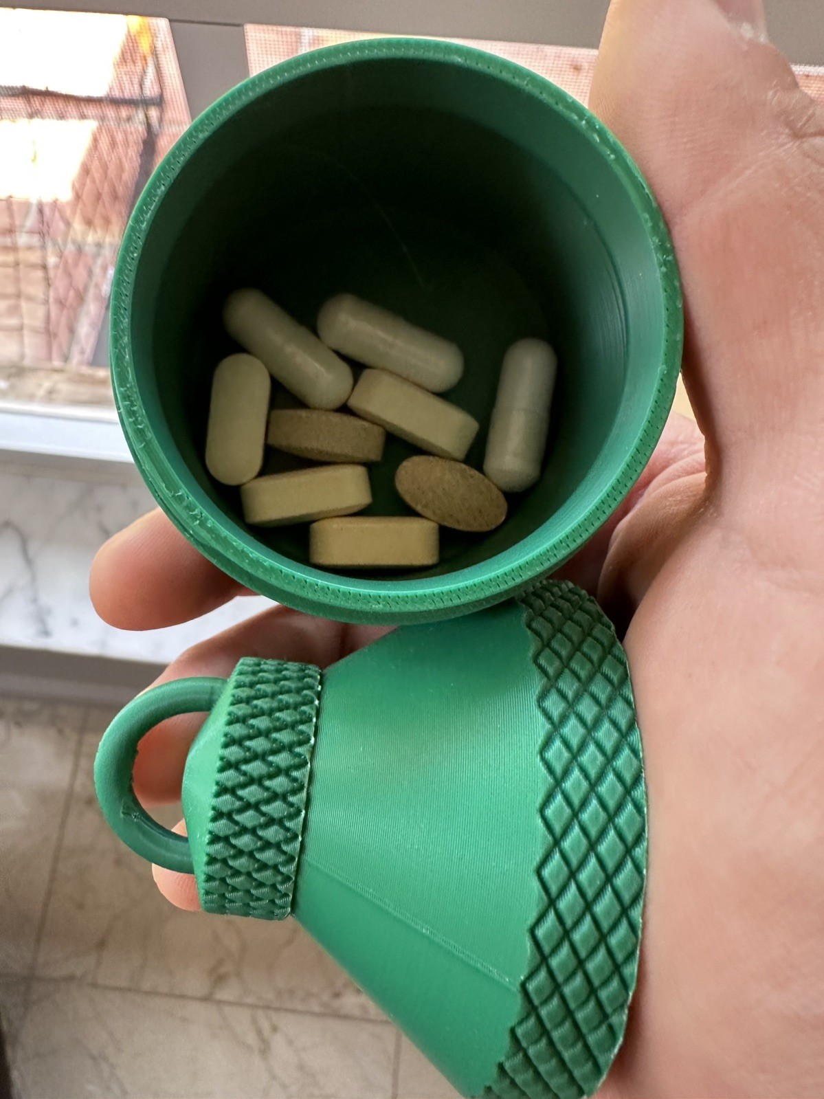 30g Protein Powder Container Keychain | Portable Supplement Storage | funnel