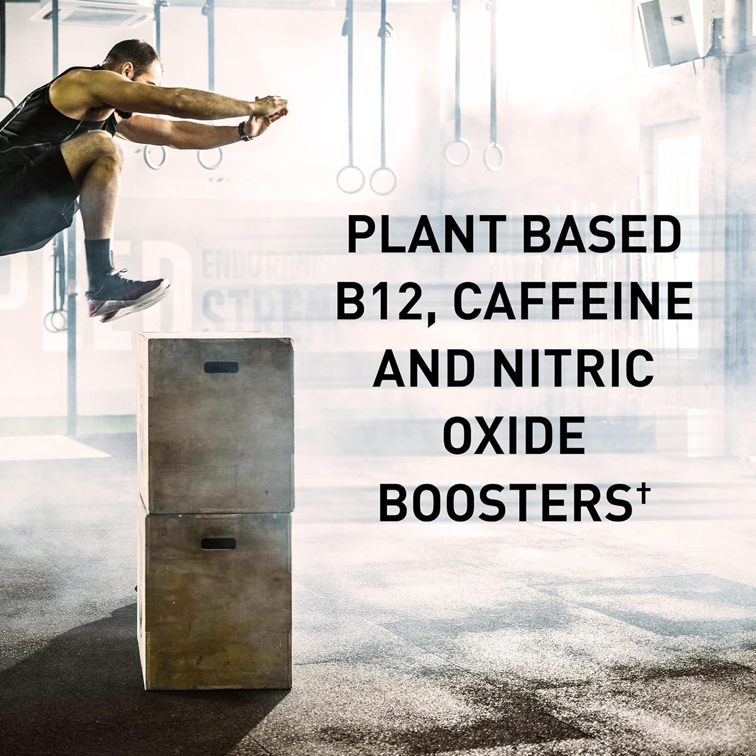Plant-Based Pre Workout with Organic Caffeine & B12 – 40 Servings (Gluten Free)