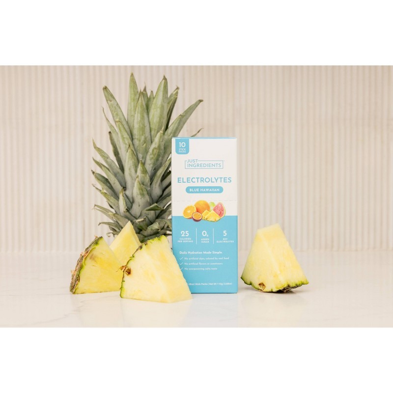 Electrolytes Sports Drink Mix Packs – Blue Hawaiian – 3.88oz/10ct