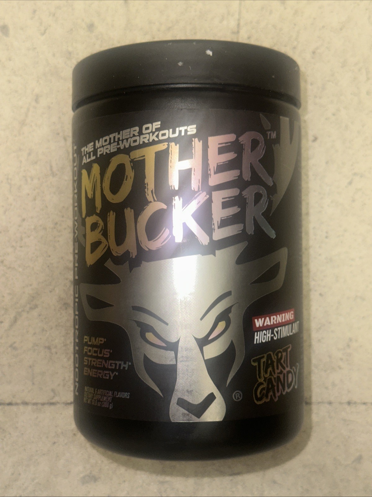 BUCKED UP MOTHER BUCKER PRE-WORKOUT Pump Focus Strength Energy Tart Candy