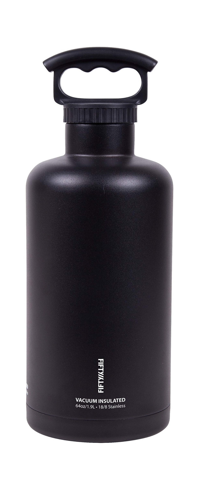 Fifty/Fifty Growler, Double Wall Vacuum Insulated Water Bottle, Stainless Ste…