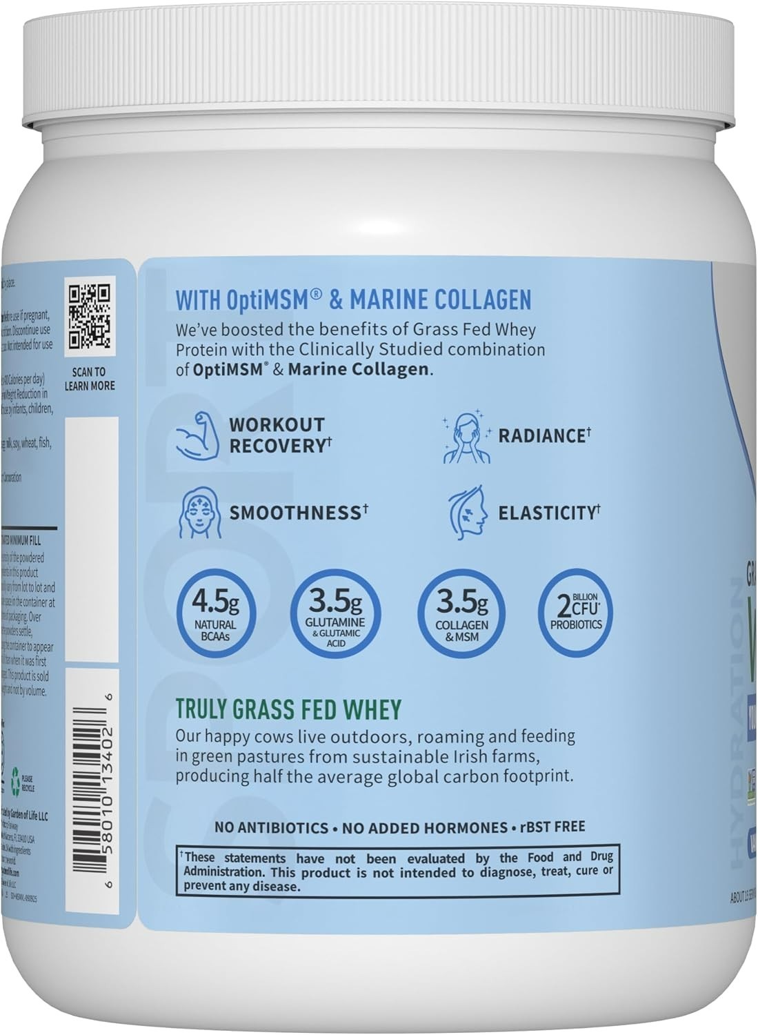 Sport, Grass Fed Whey+, Vanilla, 1 lb 0.14 oz 457.5 g