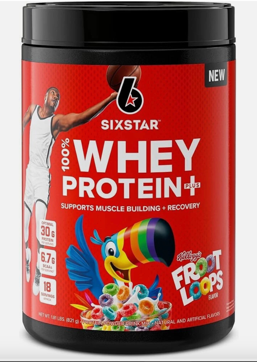 SixStar Whey Protein Plus FROOT LOOPS Flavor 1.81 lb Each