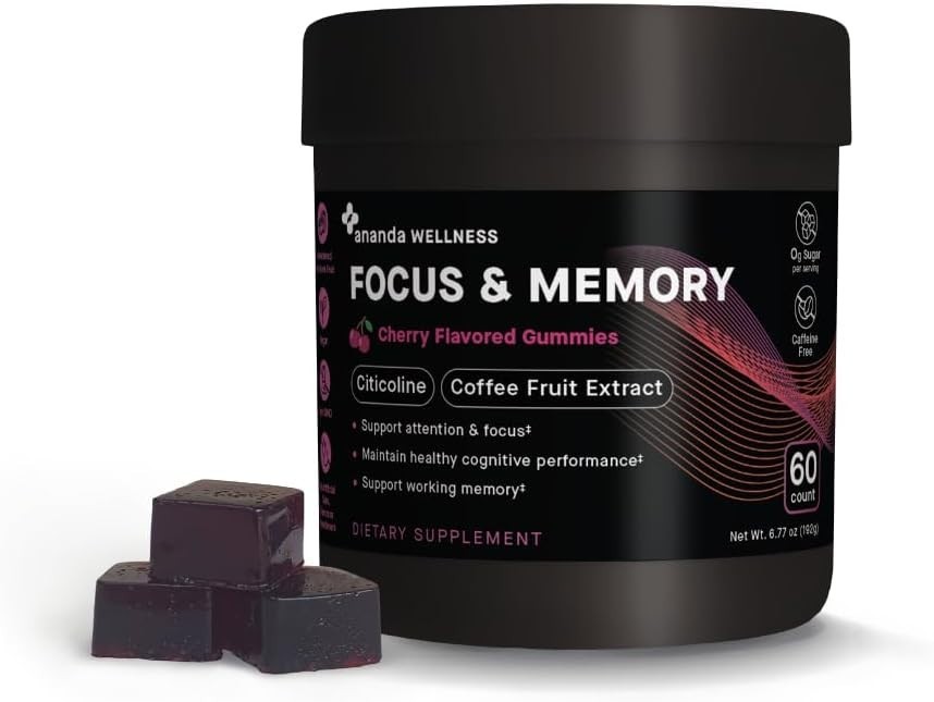 Ananda Wellness Focus & Memory Gummies – Brain Supplements for Memory and Focus