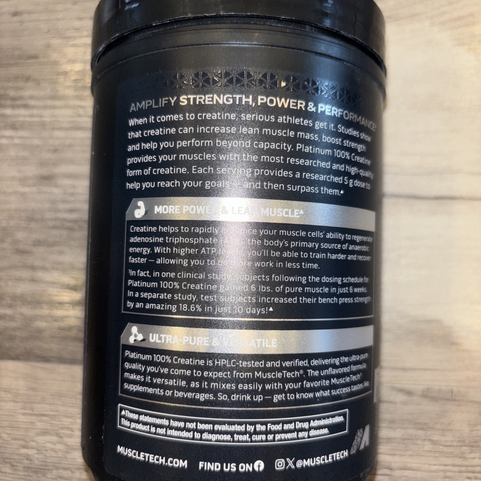 Muscletech, Essential Series, Platinum 100% Creatine, Unflavored, 14.11 oz
