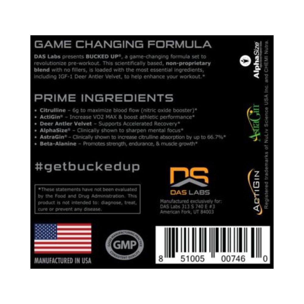 Bucked Up Pre-Workout – Killa OJ (11.13 oz. / 30 Servings)