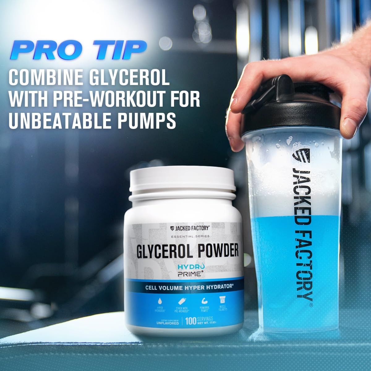 Jacked Factory Glycerol Pump Powder – Cell Volume 100 Servings (Pack of 1)