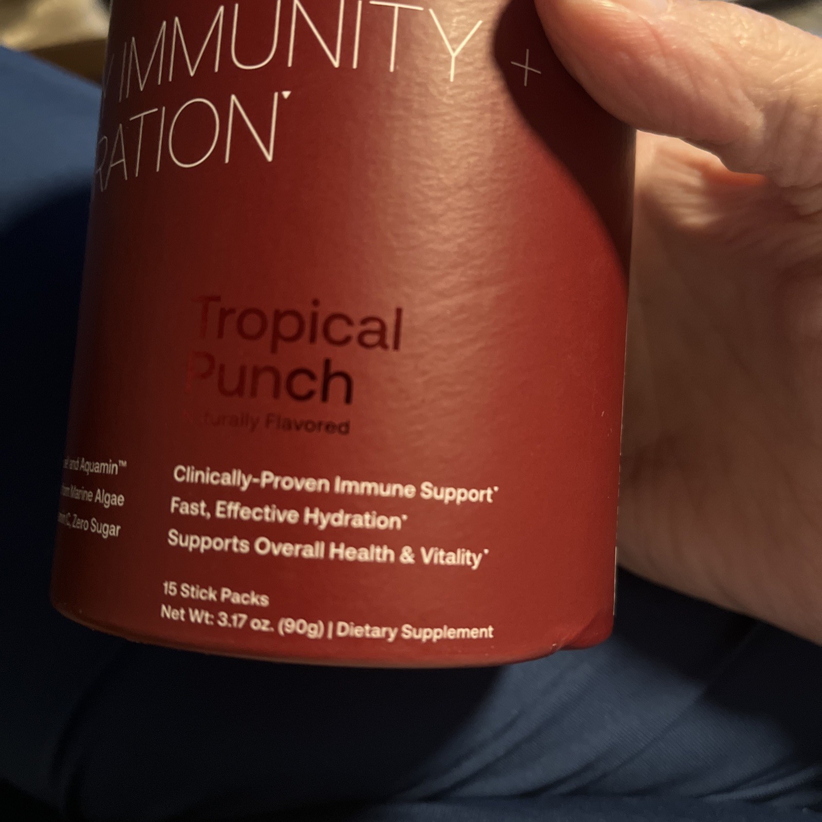 PLANTFUEL Daily Immunity&Hydration Tropical Punch W/ Wellmune,Aquamin Sealed