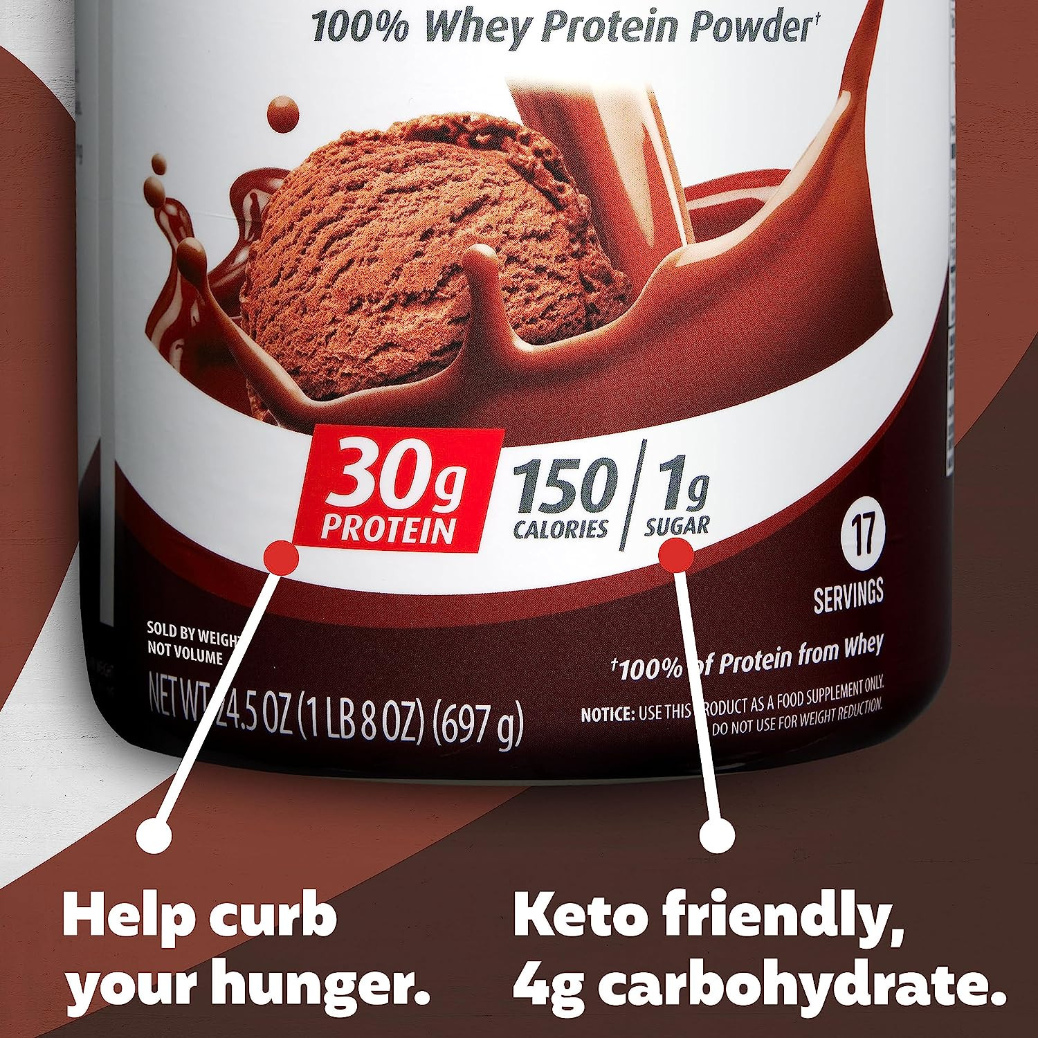 Premier Protein Powder – Chocolate Milkshake, 30g Protein, Keto-Friendly, 17 Ser