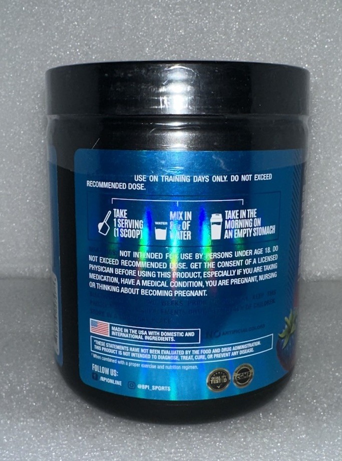 BPI Sports Best BCAA Shredded Lean Muscle Recovery Blue Raz 25 Servings 8/2027
