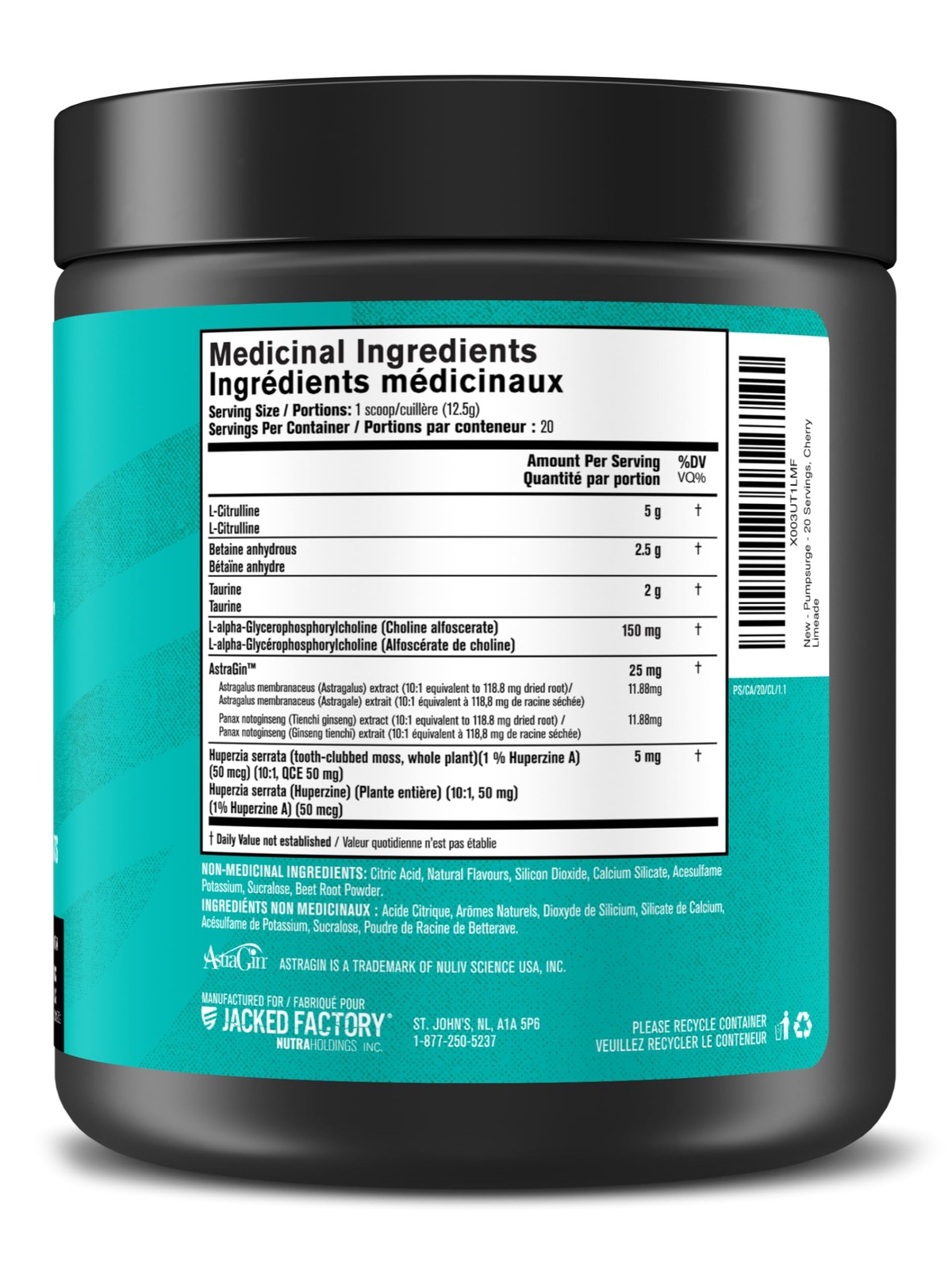 Jacked Factory Pumpsurge Caffeine Free Pre Workout for Men & Women – Nootropic B