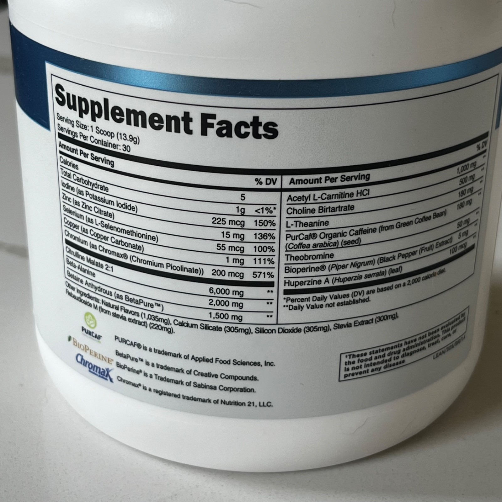 Lean Cutting Pre-Workout Formula – Blue Raspberry Exp 01/2028