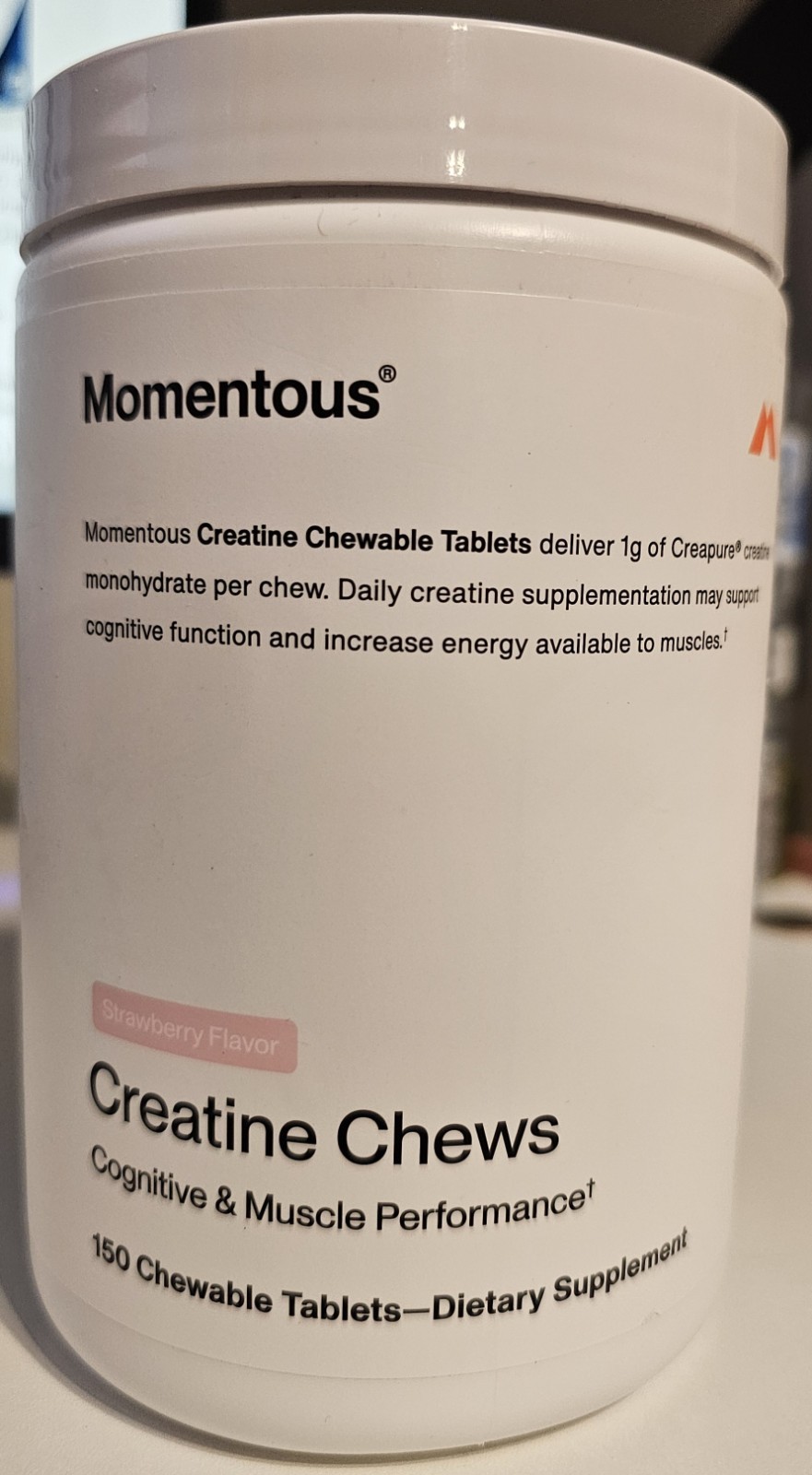 Momentous Creatine Chews Strawberry