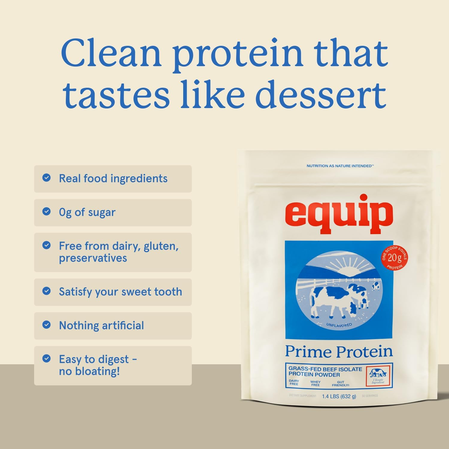 Foods Prime Protein Powder | Clean, Grass Fed Beef Protein Powder | Carnivore Pr
