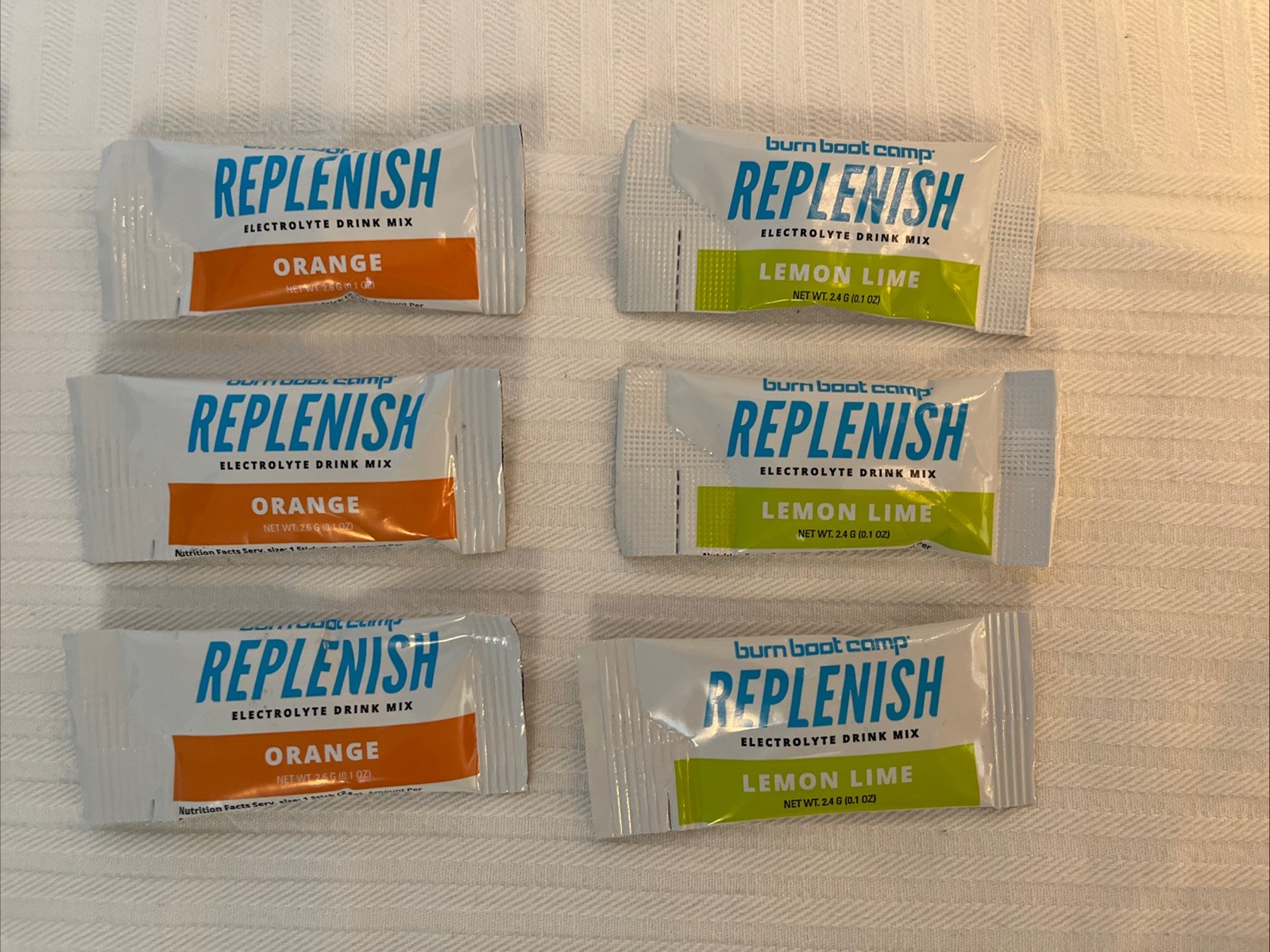 Burn Boot Camp Electrolyte Drink Mix Pre workout sample pack 8 Packets Gym