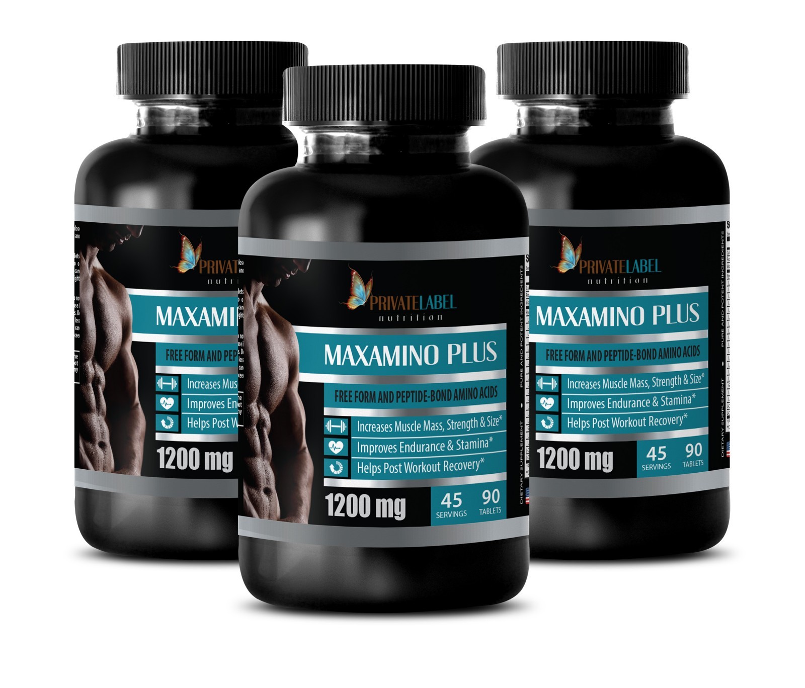 amino acids bcaa – MAXAMINO PLUS COMPLEX – bcaa capsules – 3 Bottles 270 Tablets
