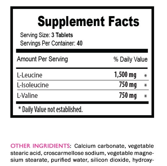 Nutritional support – BCAA 3000 – Exercise synergy 1 Bottle 120 Tablets