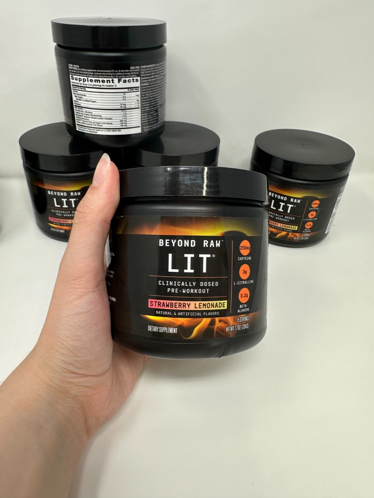 Beyond Raw LIT Pre Workout Strawberry Lemonade 15 Servings Exp 02/2028 New