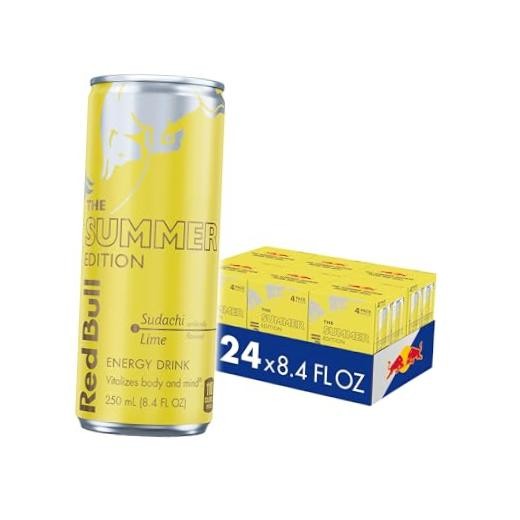 Summer Edition Energy Drink, with 80mg 8.4 Fl Oz, 24pk, (6×4) Sudachi Lime