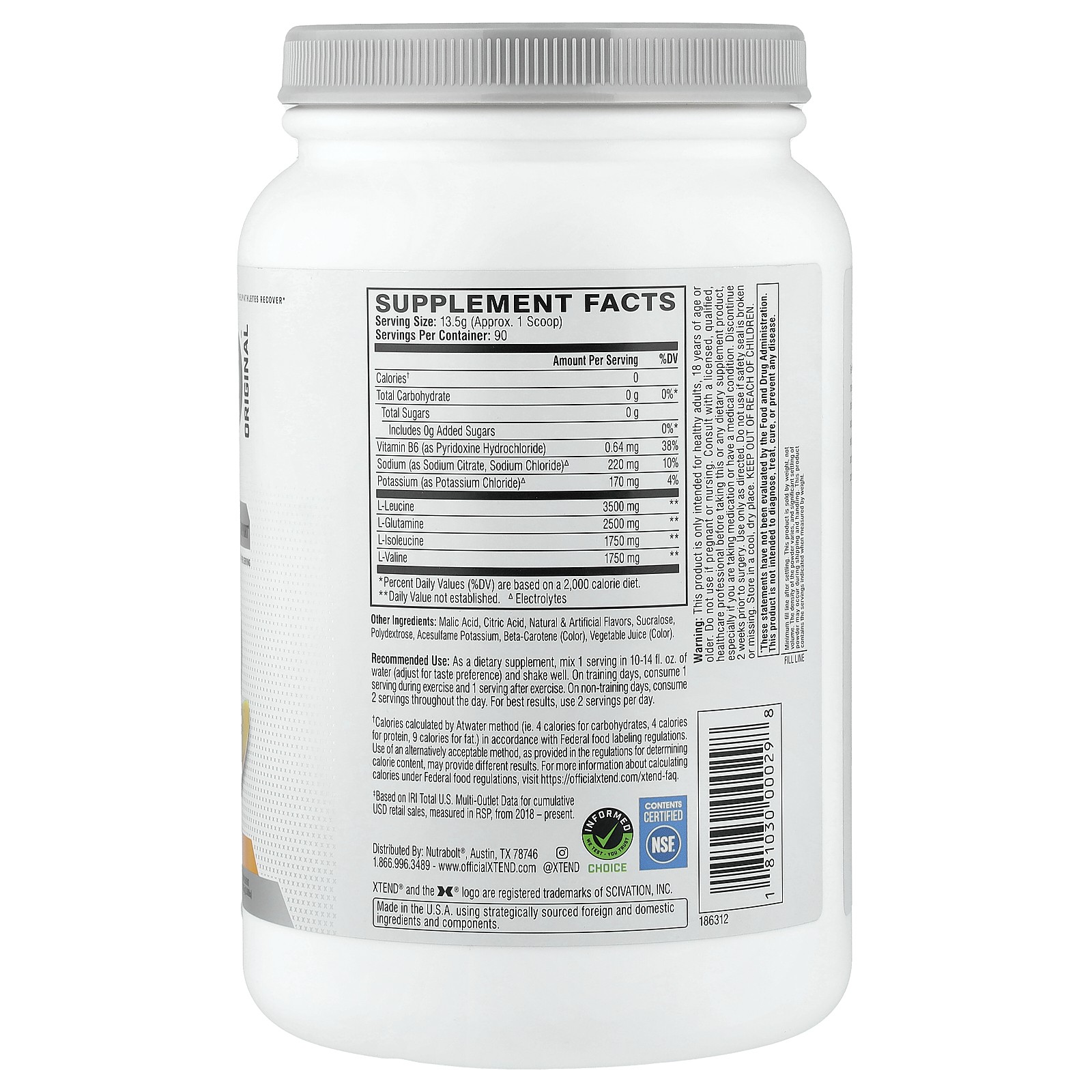 The Original 7G BCAA, Mango Madness, 2.78 lb (1.22 kg)