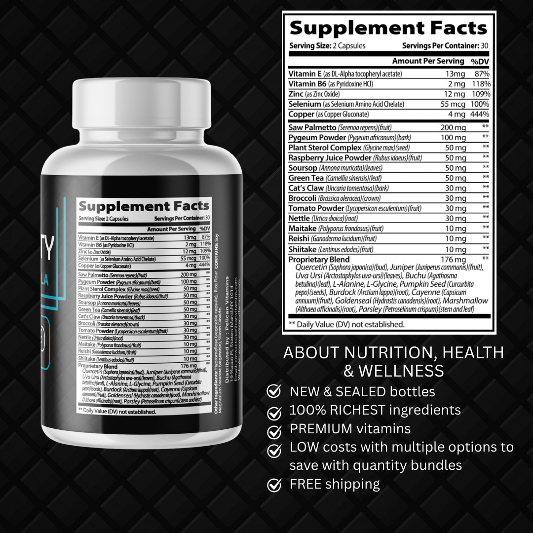Prostivity- Prostate Support- 10 Bottles- 600 Capsules