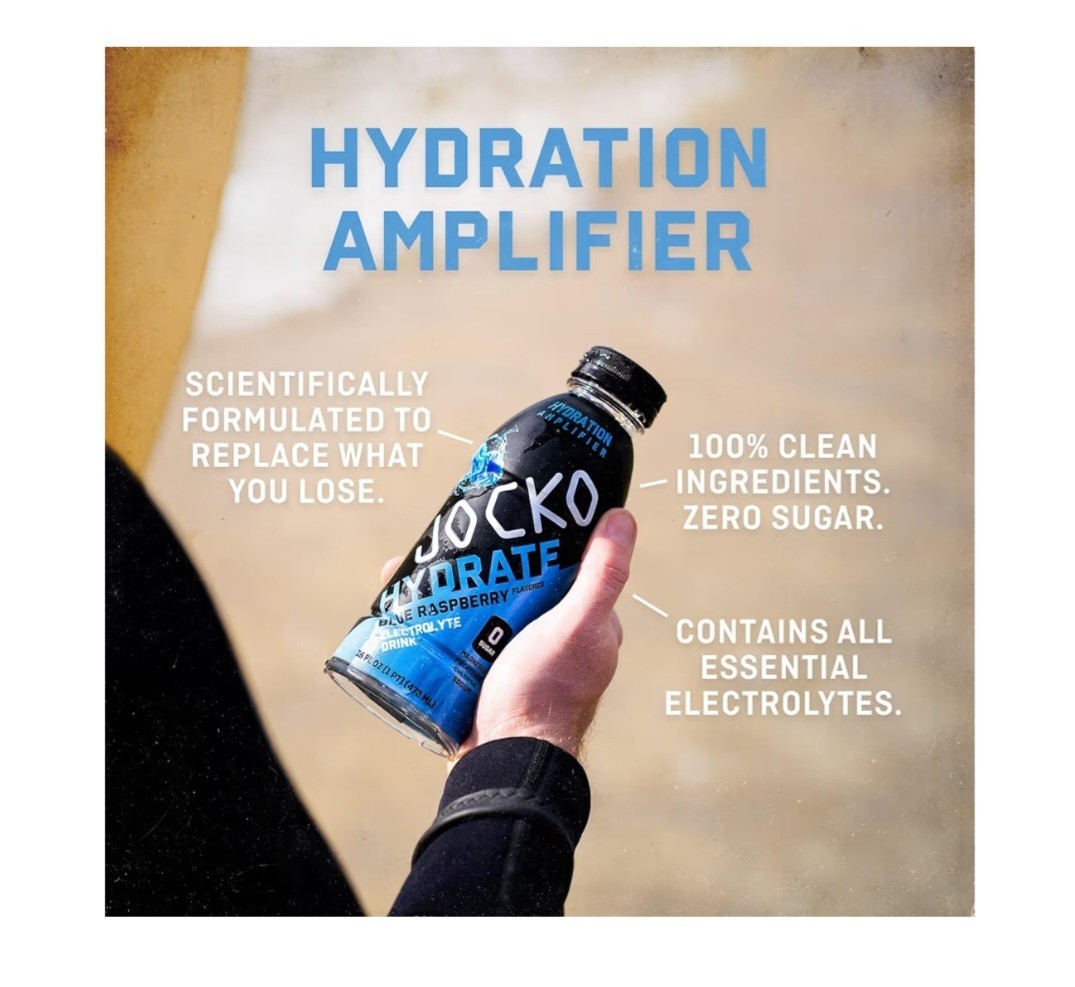 Jocko Fruit Punch Electrolyte Drink 16 fl oz Bottles 12 Pack Zero Sugar