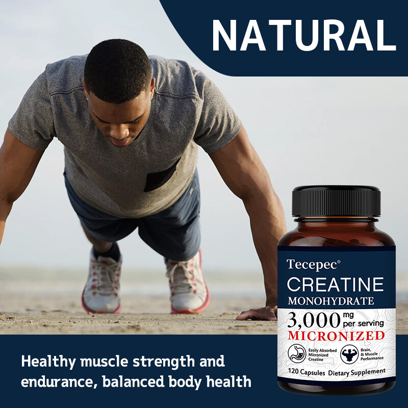 Creatine Monohydrate 3000 Mg Capsules Muscle Mass Strength Regeneration