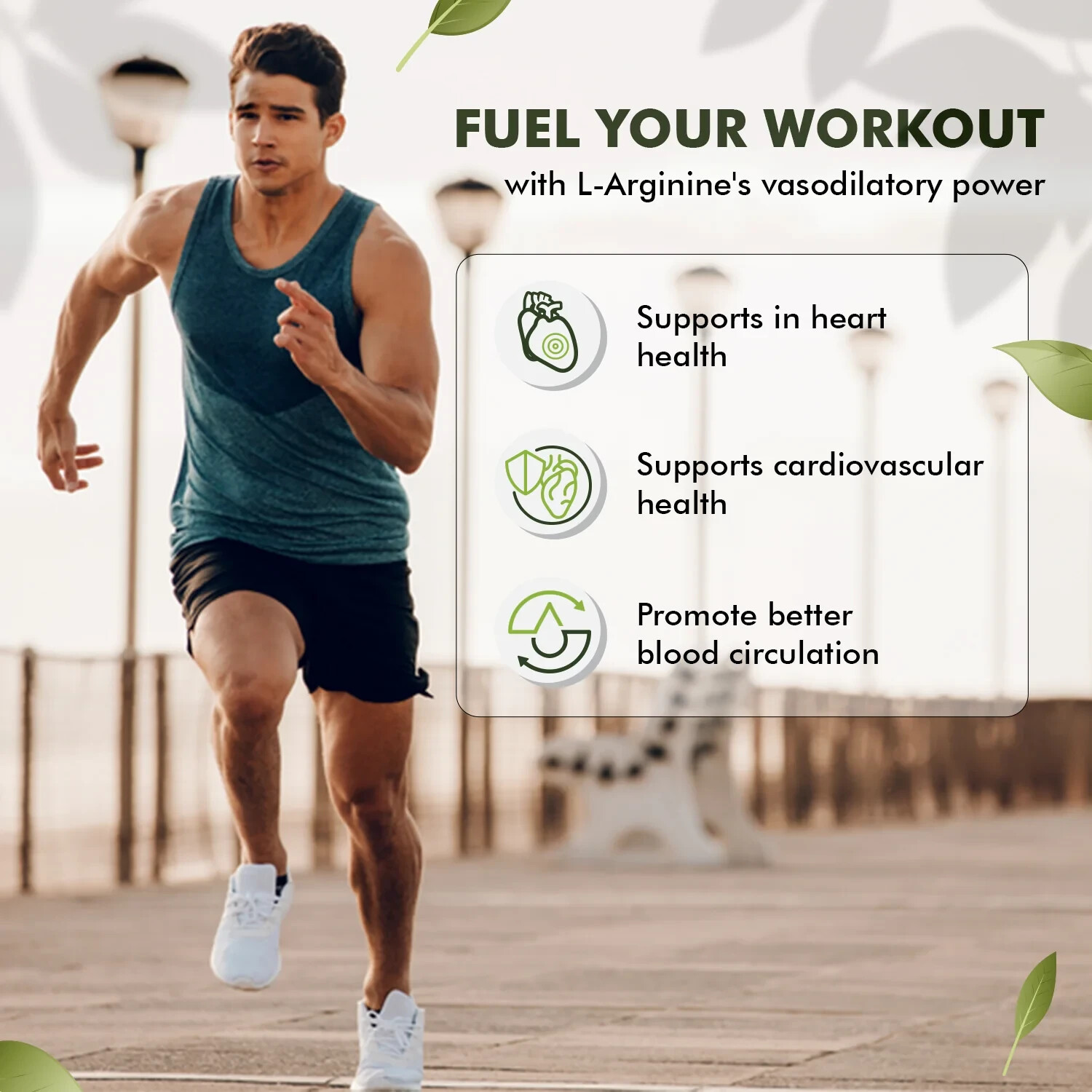 Nitric Oxide Booster Supplement Supports Blood Flow Pre Workout 60 caps