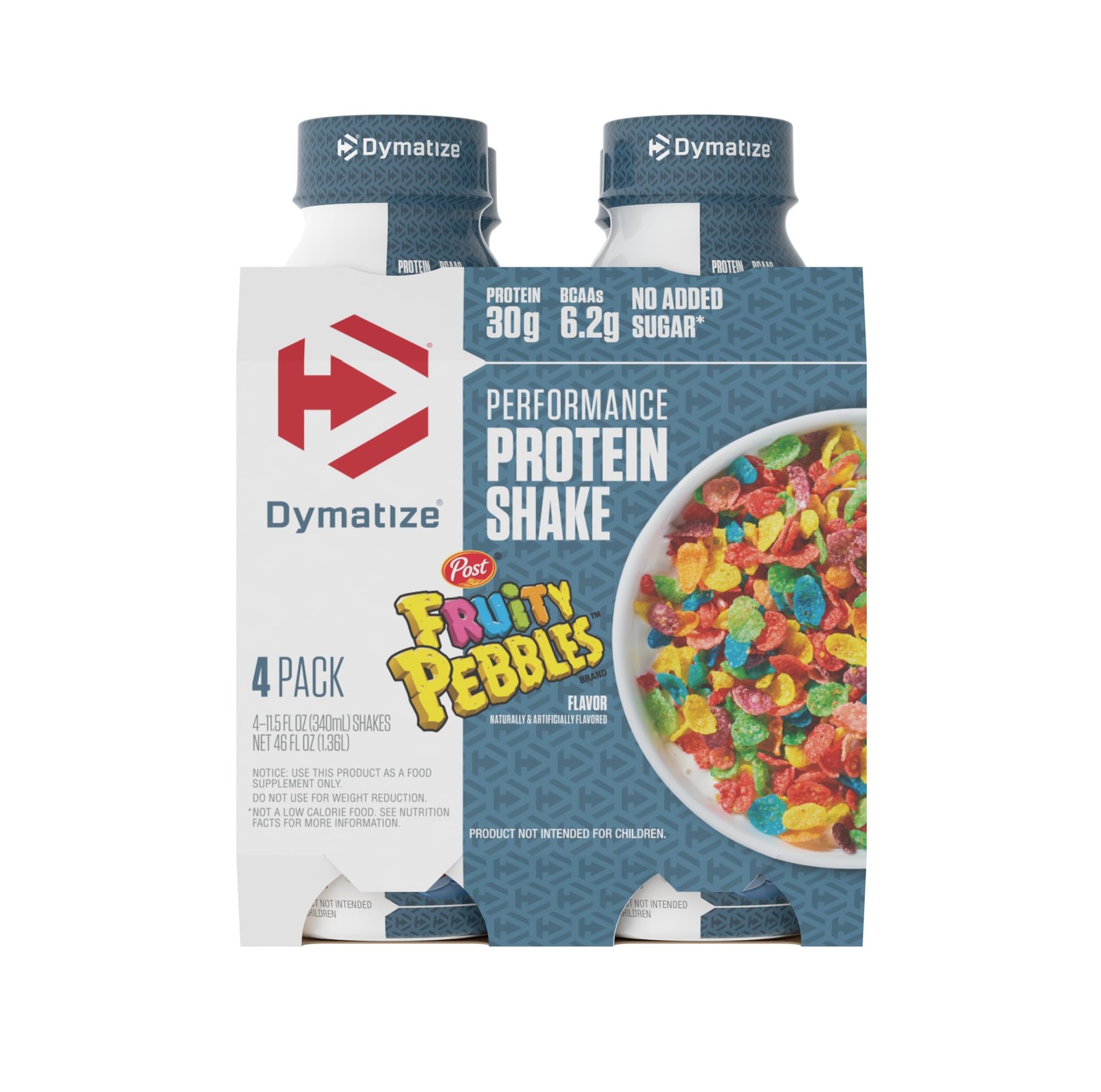Dymatize Performance Protein Shake, Fruity Pebbles, 11.5 Fl Oz (Pack of 4)